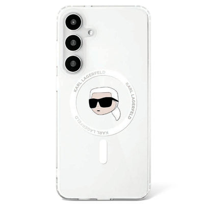 Husa Karl Lagerfeld HC Magnetic IML Metal K. Head pentru Samsung Galaxy S25 Alb