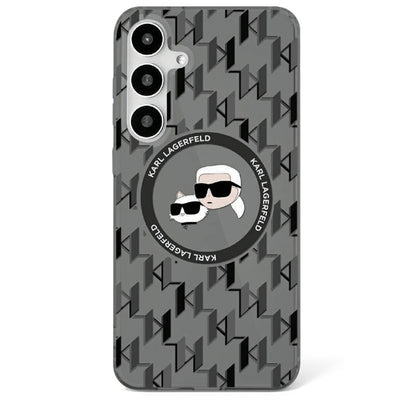 Husa Karl Lagerfeld HC Magnetic IML Metal Monogram KC Heads pentru Samsung Galaxy S25 Negru