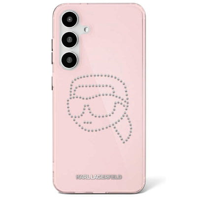Husa Karl Lagerfeld HC IML Rhinestones K Head pentru Samsung Galaxy S25 Roz