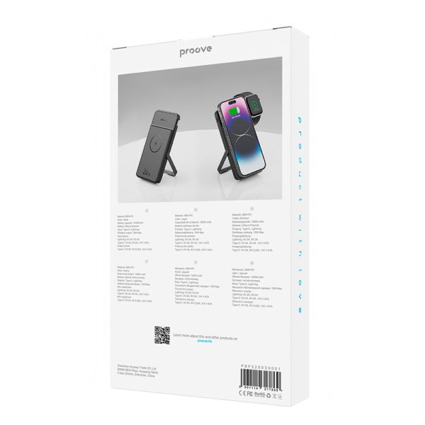 Proove power bank Power Stand 2 in 1 20W 10000mAh negru