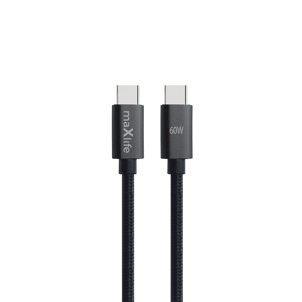 Cablu Maxlife Mxuc-12 Usb-c - Usb-c 2,0 M 60W Negru