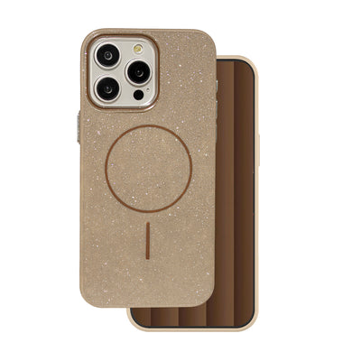 Husa Glitter Thin Mag pentru iPhone 16 Pro 6,3" Maro