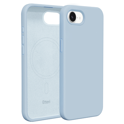 Husa Etteri Silicone Mag pentru iPhone 16e / 17e Albastru deschis