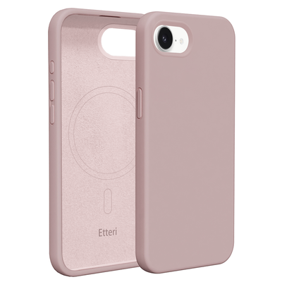 Husa Etteri Silicone Mag pentru iPhone 16e / 17e Roz deschis