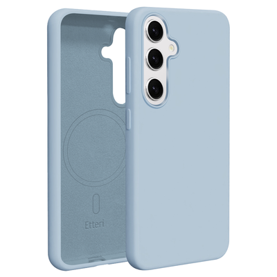 Husa Etteri Silicone Mag pentru Samsung Galaxy S25 Albastru deschis