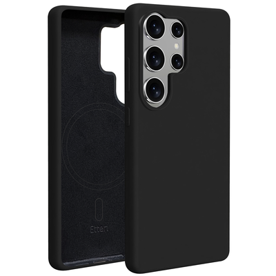Husa Etteri Silicone Mag pentru Samsung Galaxy S25 Ultra Negru