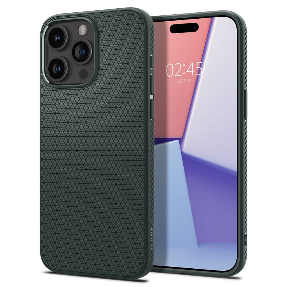 Husa Spigen Liquid AIR pentru iPhone 15 Pro Max Abyss Verde