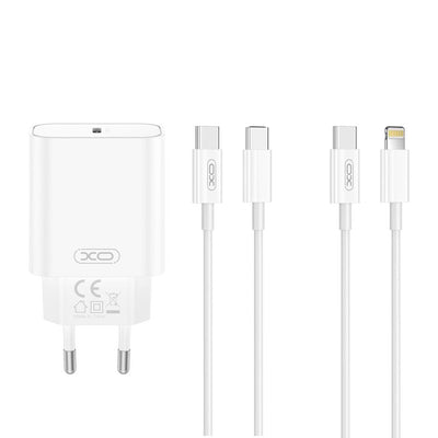 Cablu XO Incarcator priza Ce32 PD 20W 1x Usb-c Alb + Usb-c - Usb-c