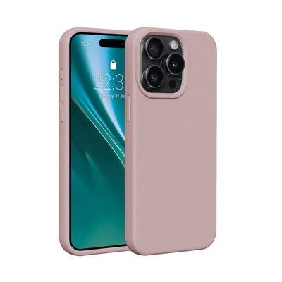 Husa Etteri Silicone pentru iPhone 15 Pro 6,1" Roz deschis