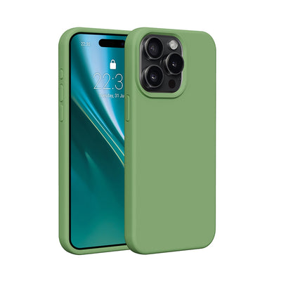 Husa Etteri Silicone pentru iPhone 15 Pro 6,1" Verde deschis