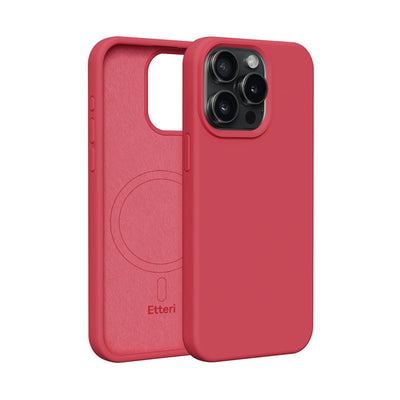 Husa Etteri Silicone Mag pentru iPhone 15 Pro Max 6,7" Raspberry
