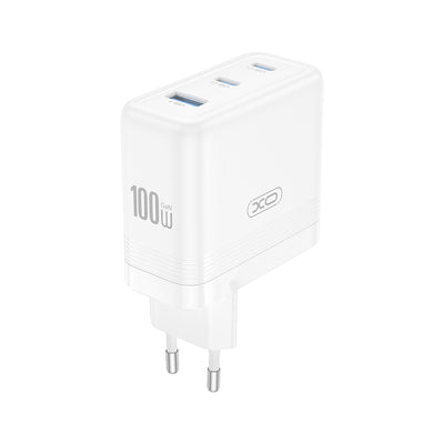 Incarcator priza XO Ce35 PD 100W 2x Usb-c 1x USB Alb