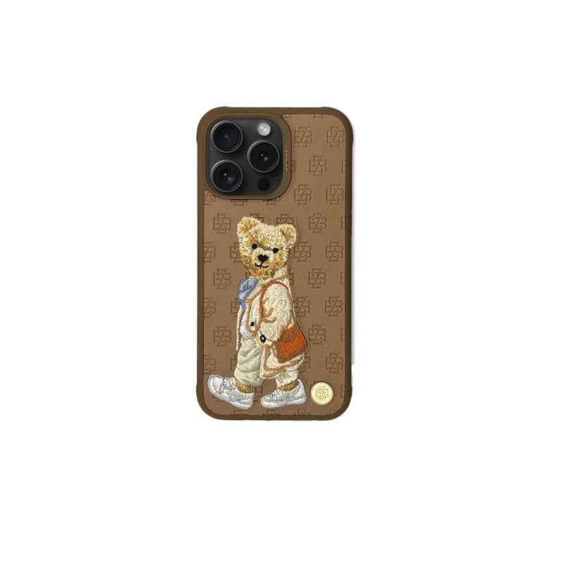 Husa Zuck Bear Paris Gentelman pentru iPhone 15 Pro Bag TTT