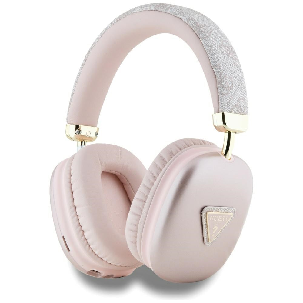 Casti Guess Wireless BT 4G Auriu Triangle Logo Roz
