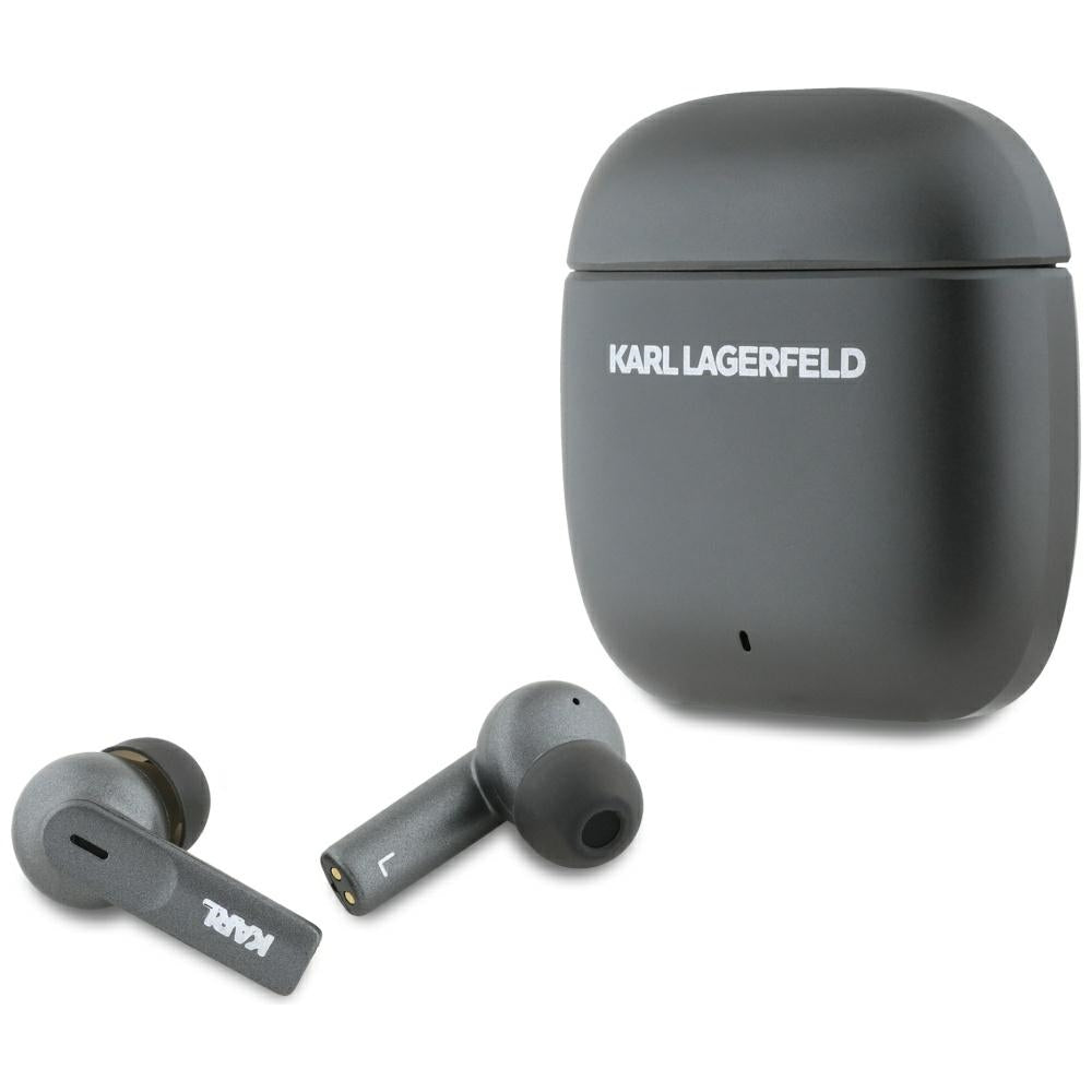 Casti Karl Lagerfeld Wireless TWS ANC ENC Metal Printed Logo Negru