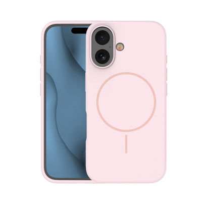 Husa Silicone Thin Mag pentru iPhone 16 Pro Max 6,9" Roz deschis