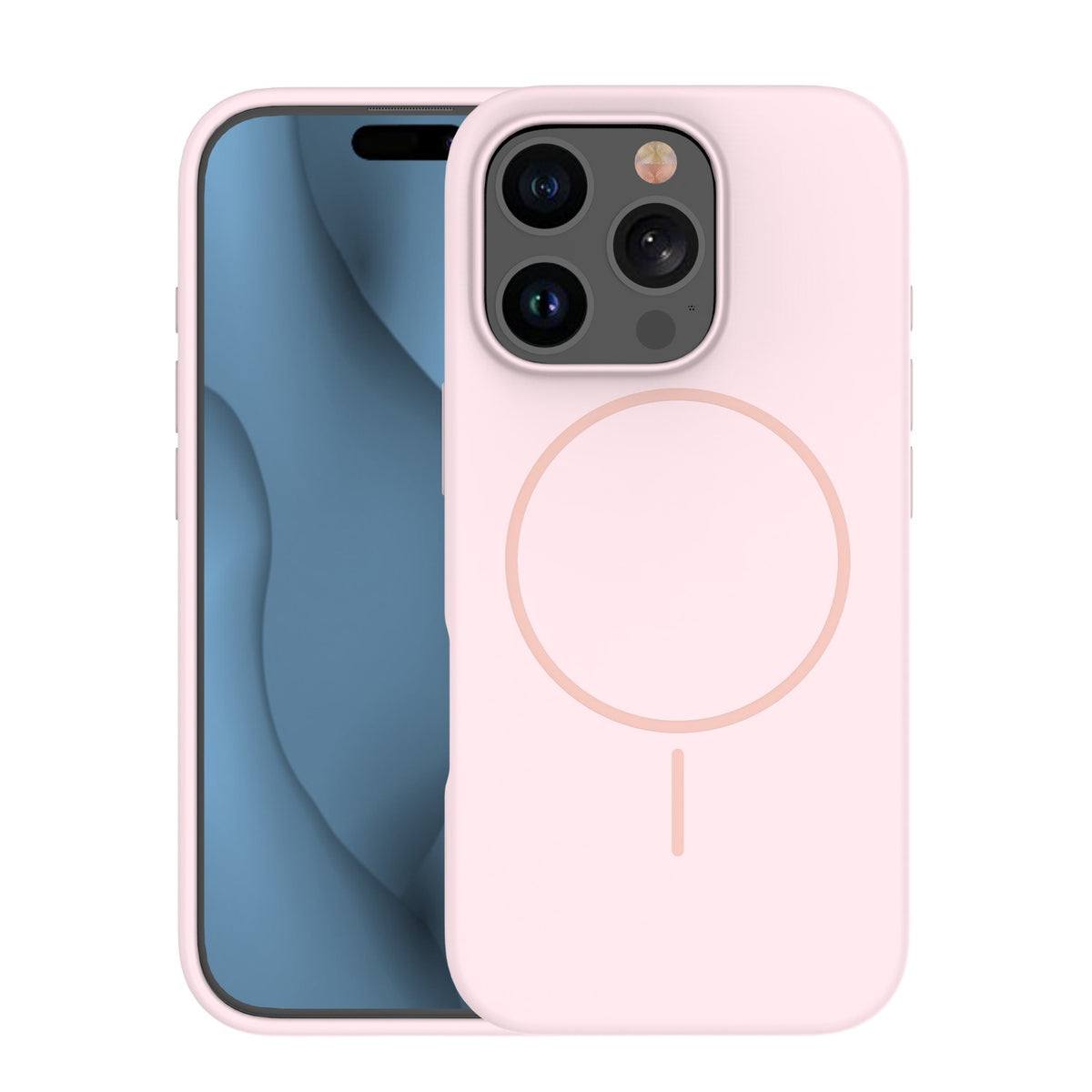 Husa Silicone Thin Mag pentru iPhone 14 6,1" Roz deschis