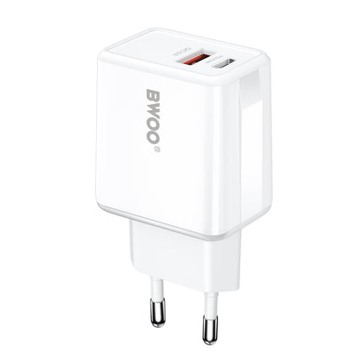 Incarcator priza BWOO Cda182 QC 38W 1x Usb-a + 1x Usb-c Alb