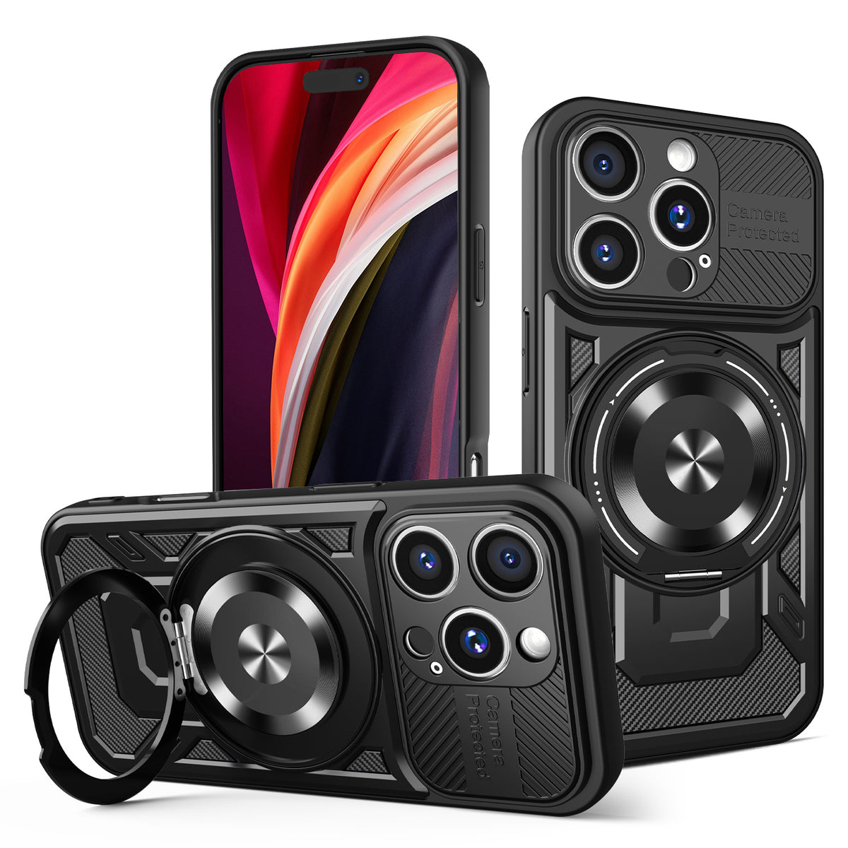 Husa Defender Armor Mag pentru iPhone 16 Pro 6,3" Negru