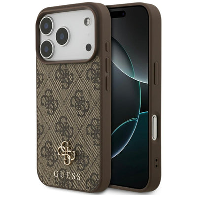 Husa Guess 4G Small Classic Logo Magsafe pentru iPhone 17 Pro Maro
