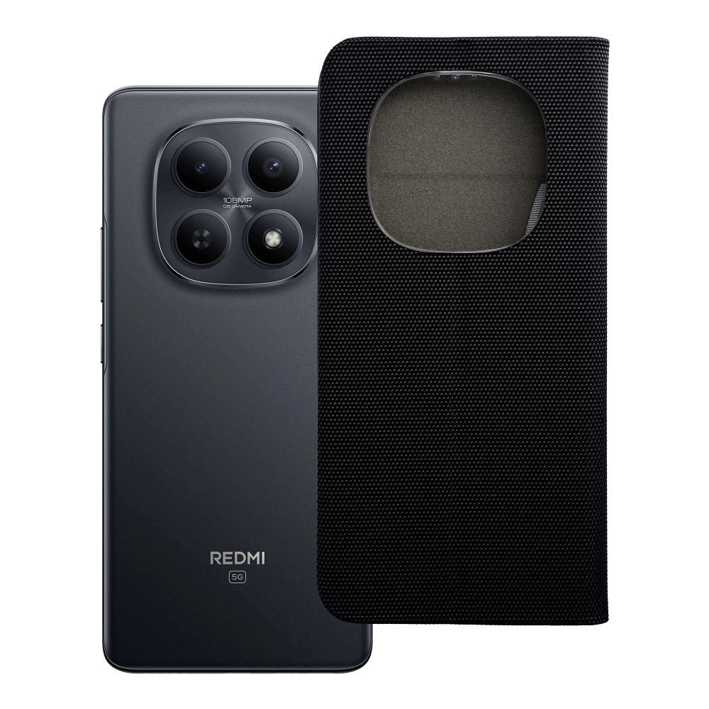 Husa Sensitive Book Flip pentru Xiaomi Redmi Note 15 5G Negru