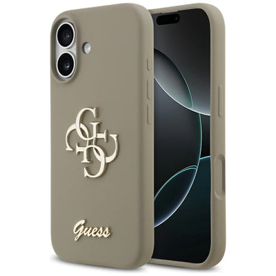Husa Guess Silicone Big 4G Script pentru iPhone 17 Maro
