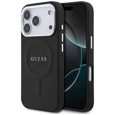 Husa Guess Classic Logo Magsafe pentru iPhone 17 Pro Negru