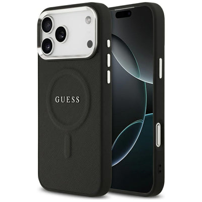 Husa Guess Classic Logo Magsafe pentru iPhone 17 Pro Max Negru