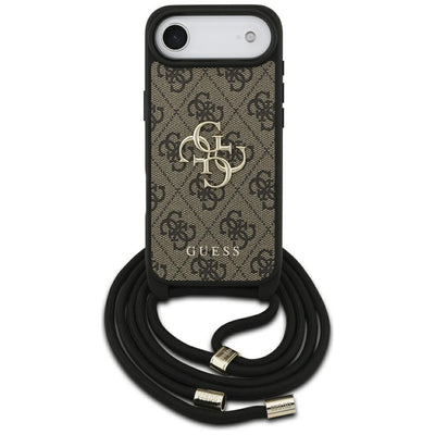 Husa Guess 4G Big Logo Cord Stap Crossbody pentru iPhone Air Maro