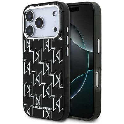 Husa Karl Lagerfeld IML KL Monogram Magsafe pentru iPhone 17 Pro Negru