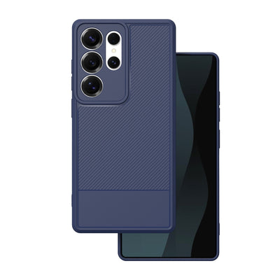 Husa Simple Carbon pentru Samsung Galaxy S25 Ultra Albastru