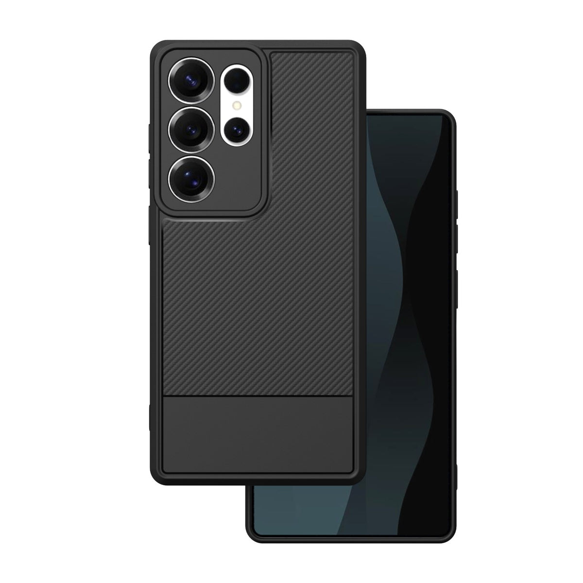 Husa Simple Carbon pentru Samsung Galaxy S26 Plus Negru