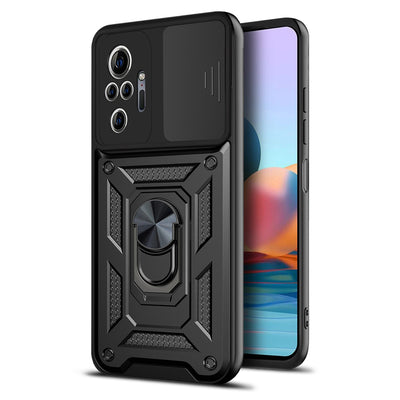 Husa Defender Slide pentru Xiaomi Redmi Note 10 Pro / 10 Pro Max Negru