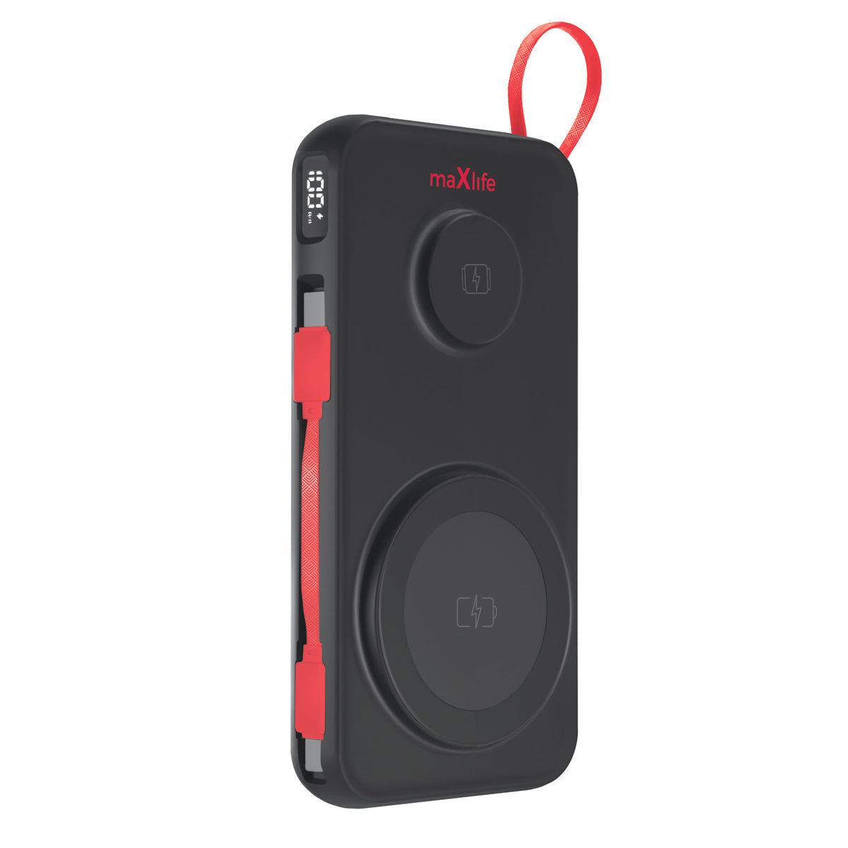 Acumulator extern Maxlife Wireless Mxpb-08 Bkt 10000 Mah Magnetic 3in1 Negru