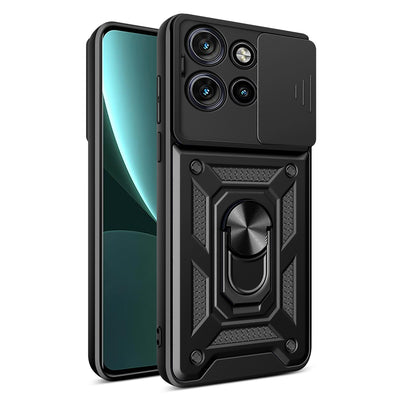 Husa Defender Slide pentru Motorola Edge 50 Neo / Edge 60 Neo Negru
