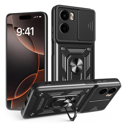 Husa Defender Slide pentru Motorola Moto E15 / G05 Negru
