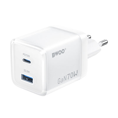 Incarcator priza BWOO Gan Cda224 QC 70W 1 X USB 1 X Usb-c, Alb
