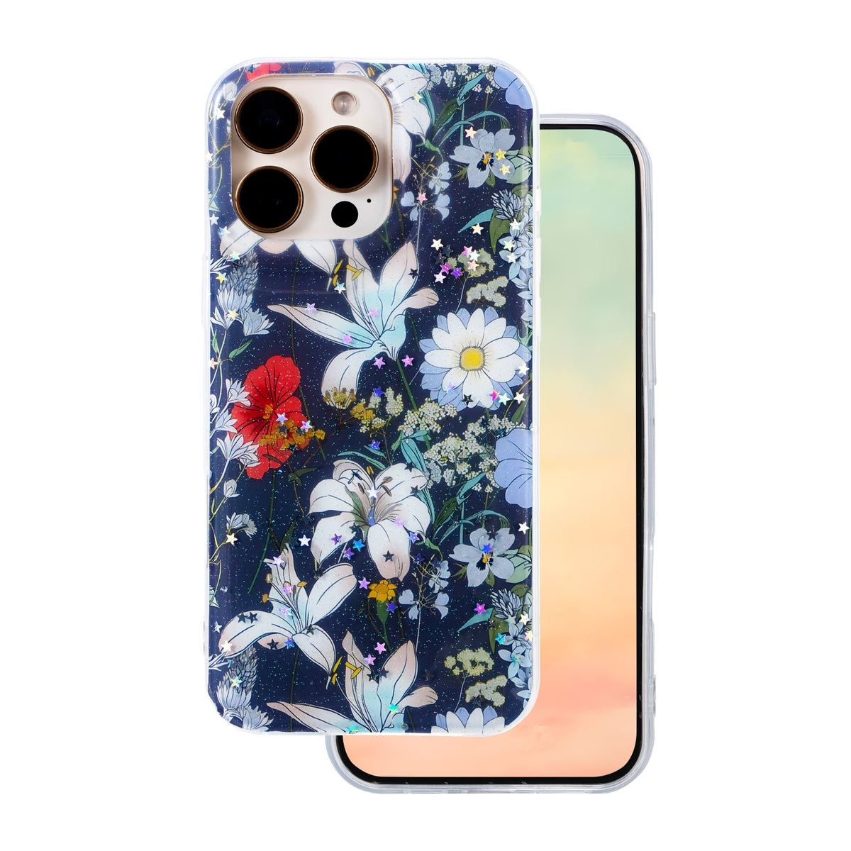 Husa Glow Glam pentru iPhone 16 Pro Max 6,9" Albastru