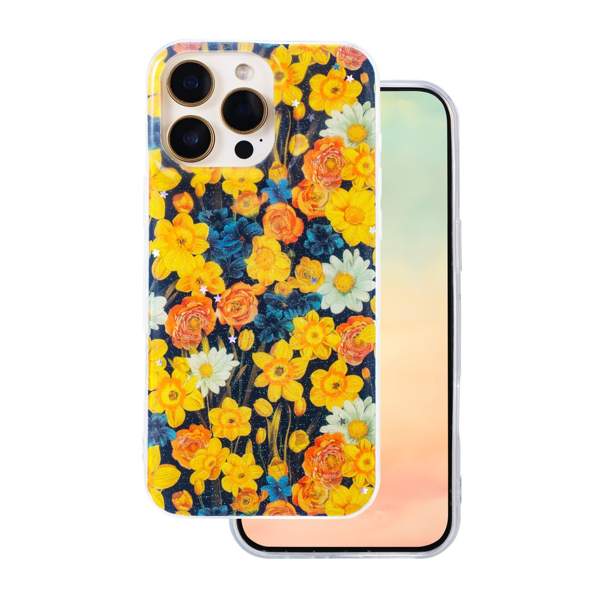 Husa Glow Glam pentru iPhone 15 Pro 6,1" Portocaliu