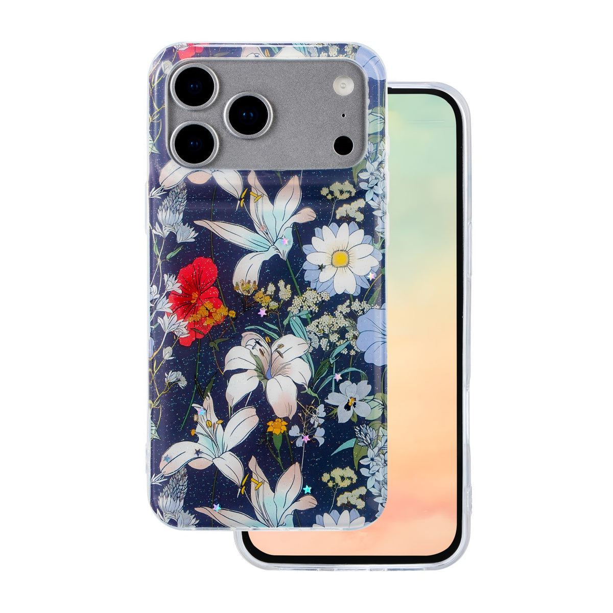 Husa Glow Glam pentru iPhone 17 Pro Max 6,9" Albastru