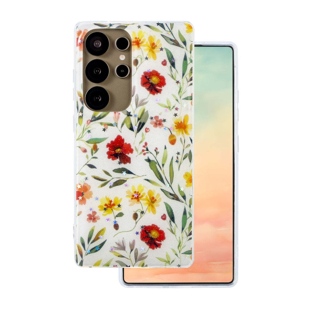 Husa Glow Glam pentru Samsung Galaxy S25 Ultra Alb
