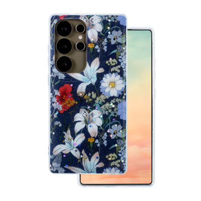 Husa Glow Glam pentru Samsung Galaxy S25 Ultra Albastru