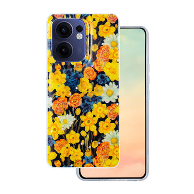 Husa Glow Glam pentru Oppo Reno 13F 5G (Global) / 13FS 5G Portocaliu