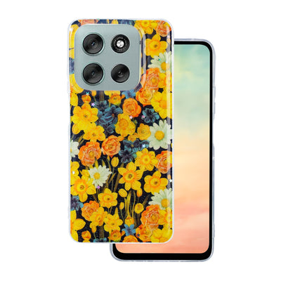 Husa Glow Glam pentru Motorola Moto G86 Portocaliu
