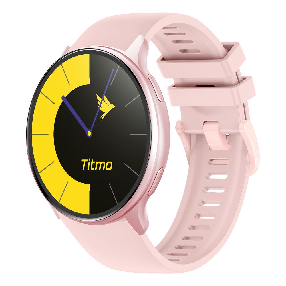Curea Titmo Smartwatch O-200 (GPS, Amoled, Bluetooth Call, Silicone ) Roz