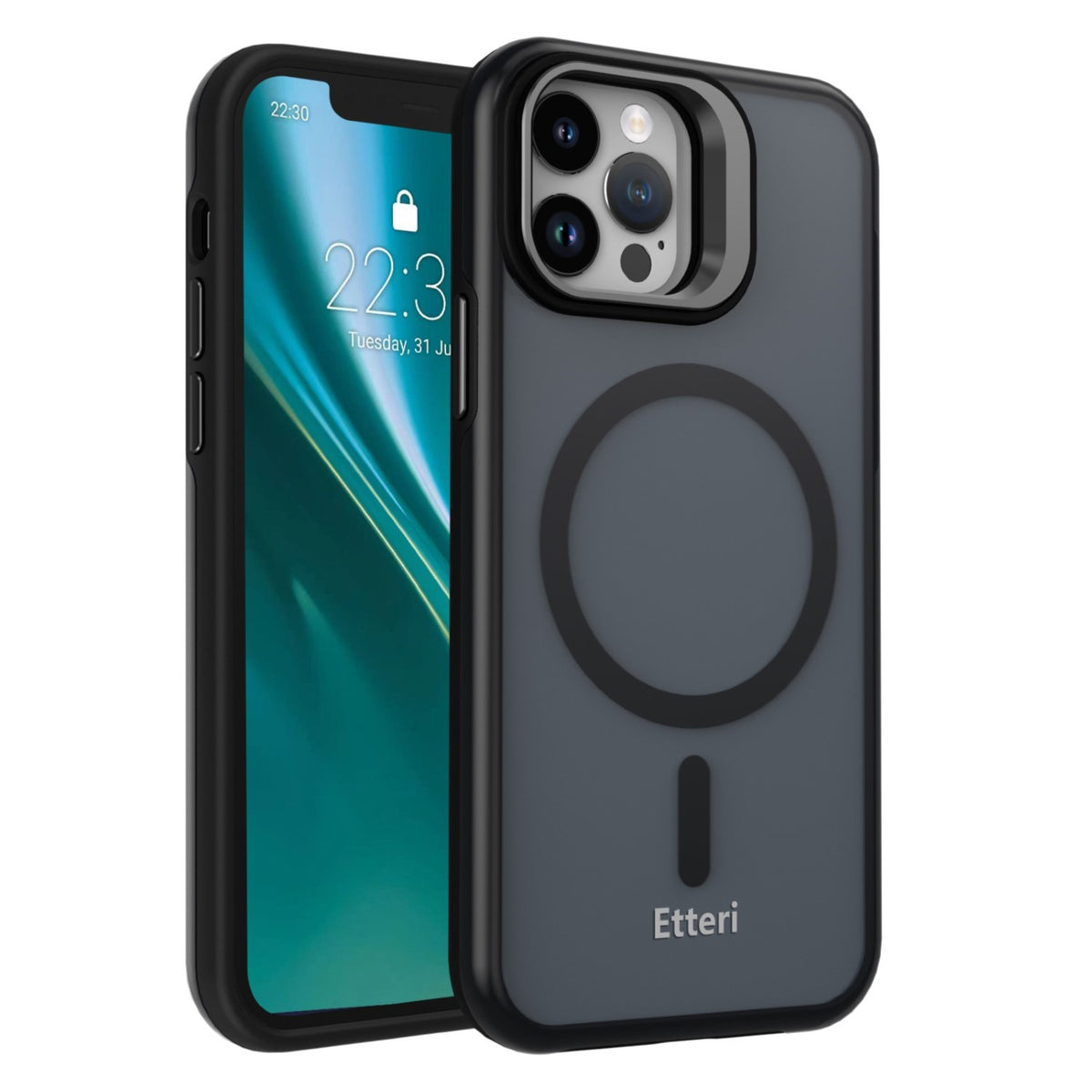 Husa Etteri Morning Fog pentru iPhone 12 / 12 Pro 6,1'' Negru