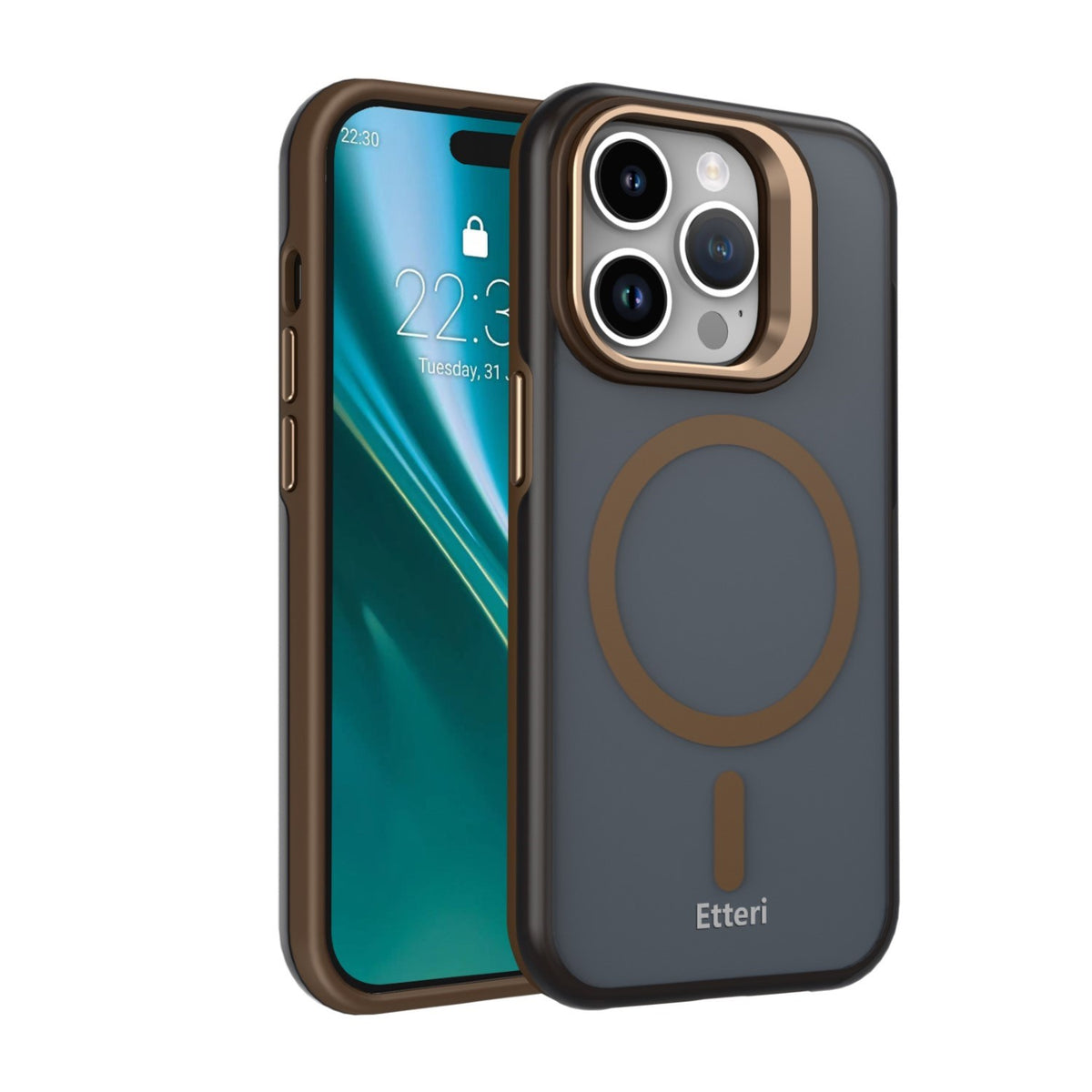 Husa Etteri Morning Fog pentru iPhone 15 Pro 6,1" Maro