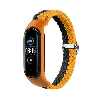 Curea Braided Band Smart Band M3/M4/M5/M6 Portocaliu-Gri