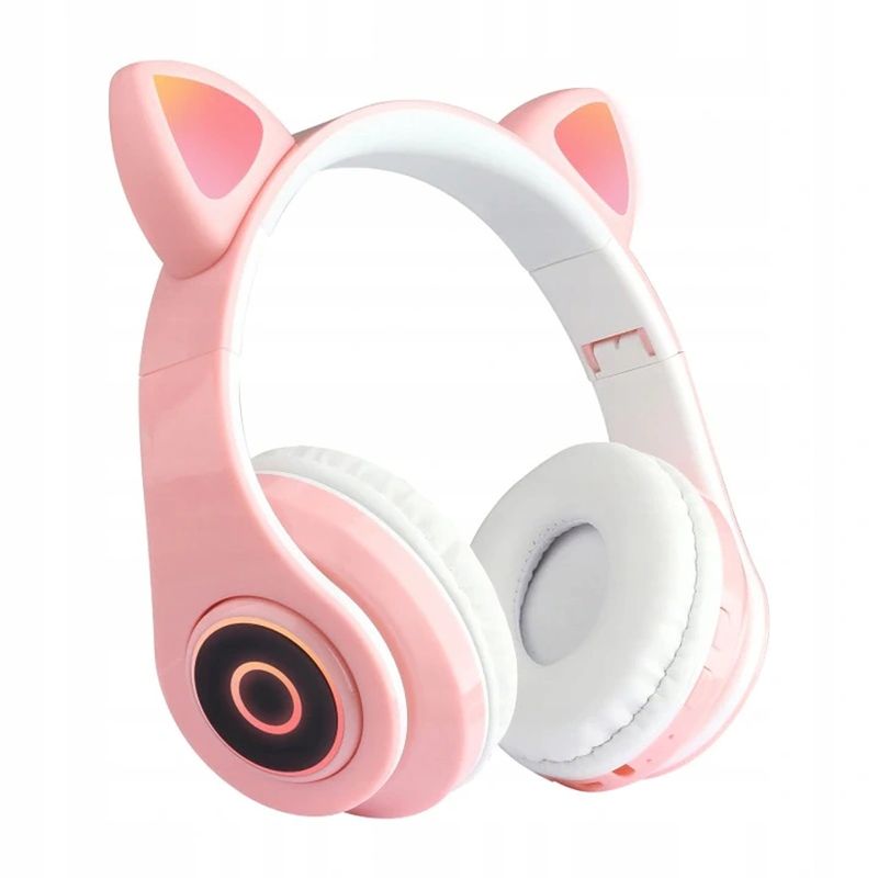 Casti Bluetooth B39 Cat Ears Roz
