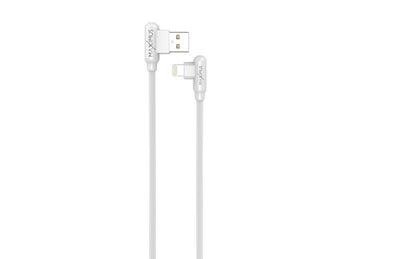 Cablu Mx Corner Fast Charge Lightning 2.4a/1m, Alb Angular